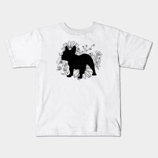 Floral Frenchie Kids T-Shirt